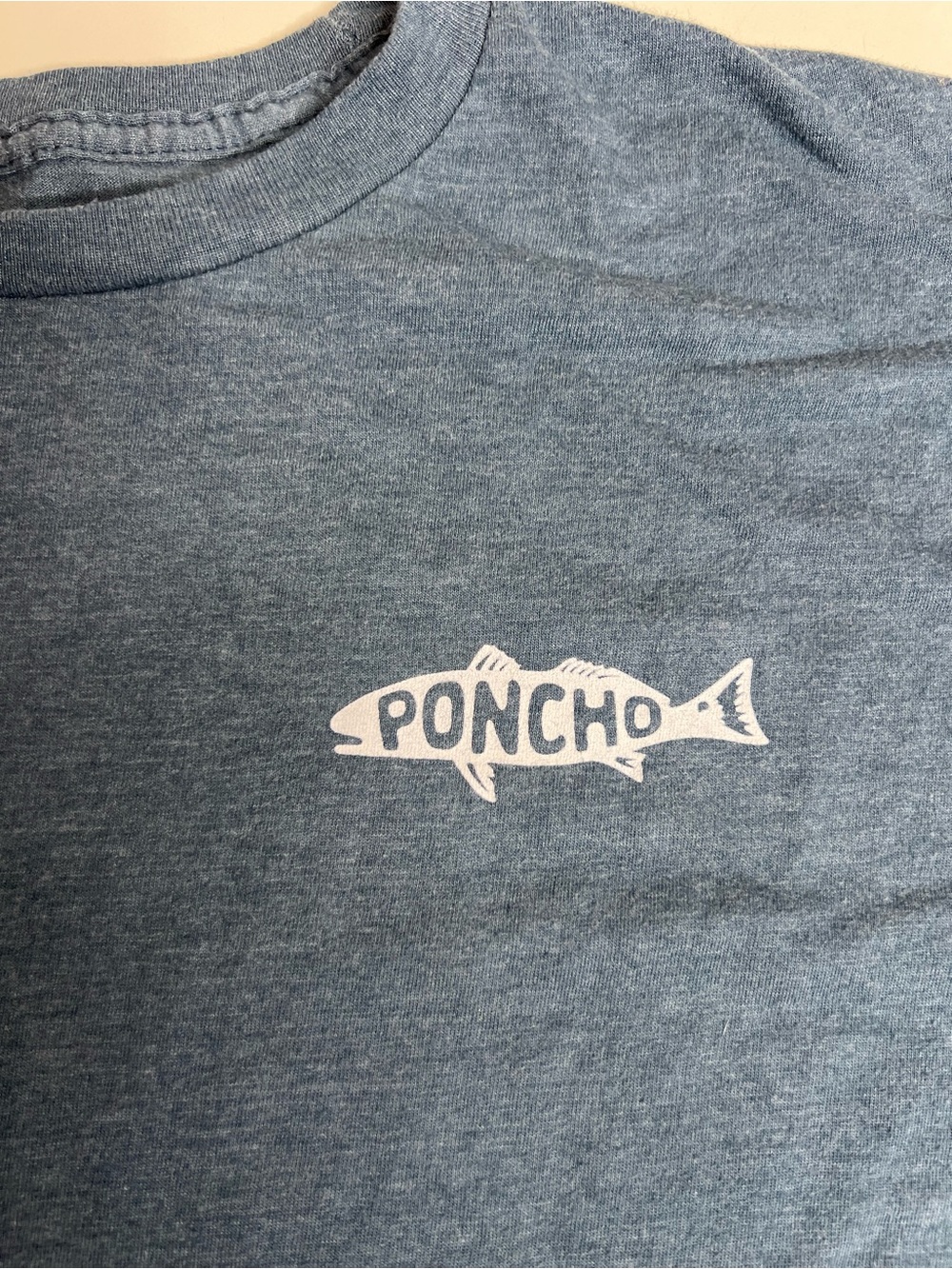 Pair of Poncho Men's T-SHIRTs Heathered Blue - Size Large - Picture 7 of 8